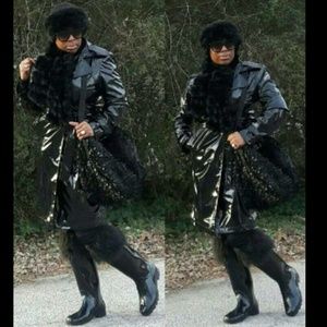 Clavin Klein black trench coat